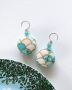 Berry Blue Macaron Earrings