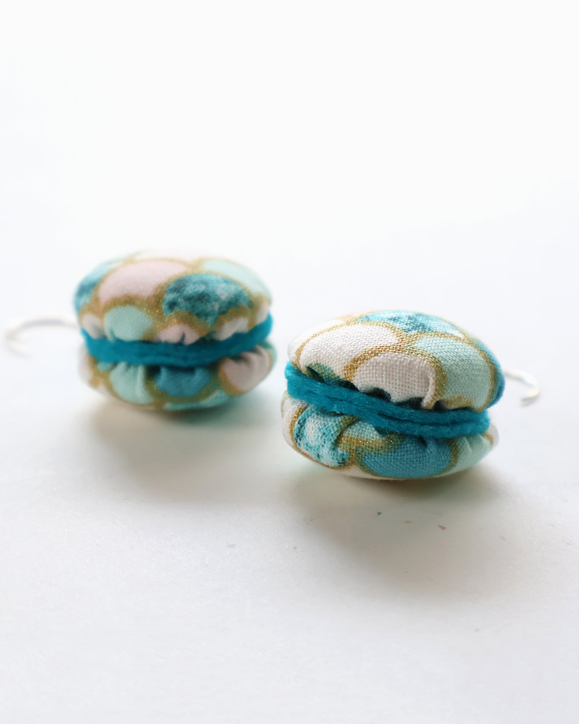 Berry Blue Macaron Earrings