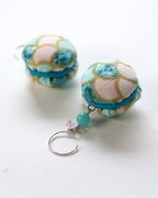 Berry Blue Macaron Earrings