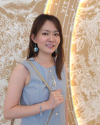 Berry Blue Macaron Earrings