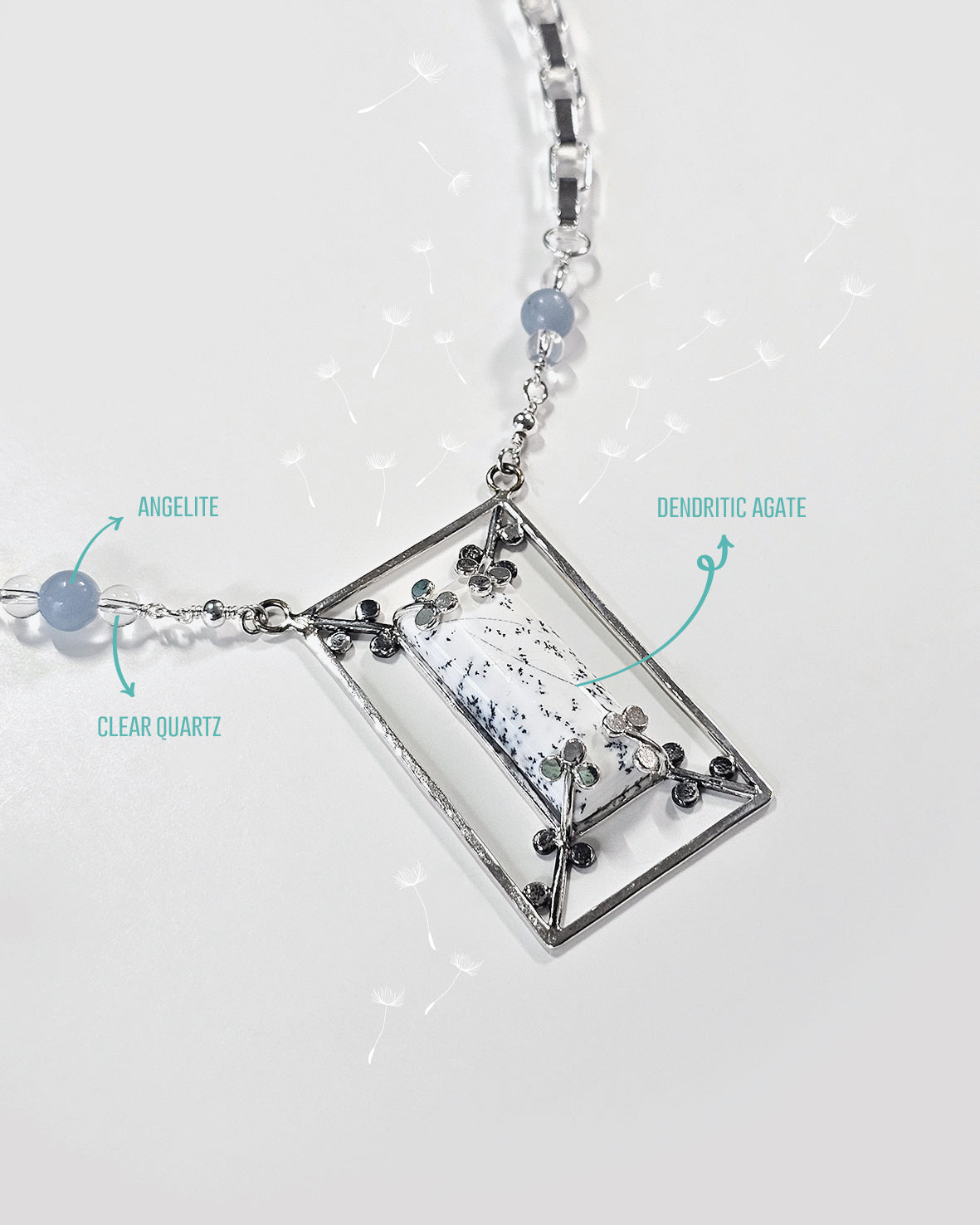 Dendritic Dandelion Necklace