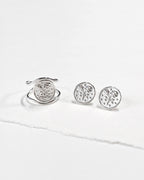 Fleur Coin Stud Earrings