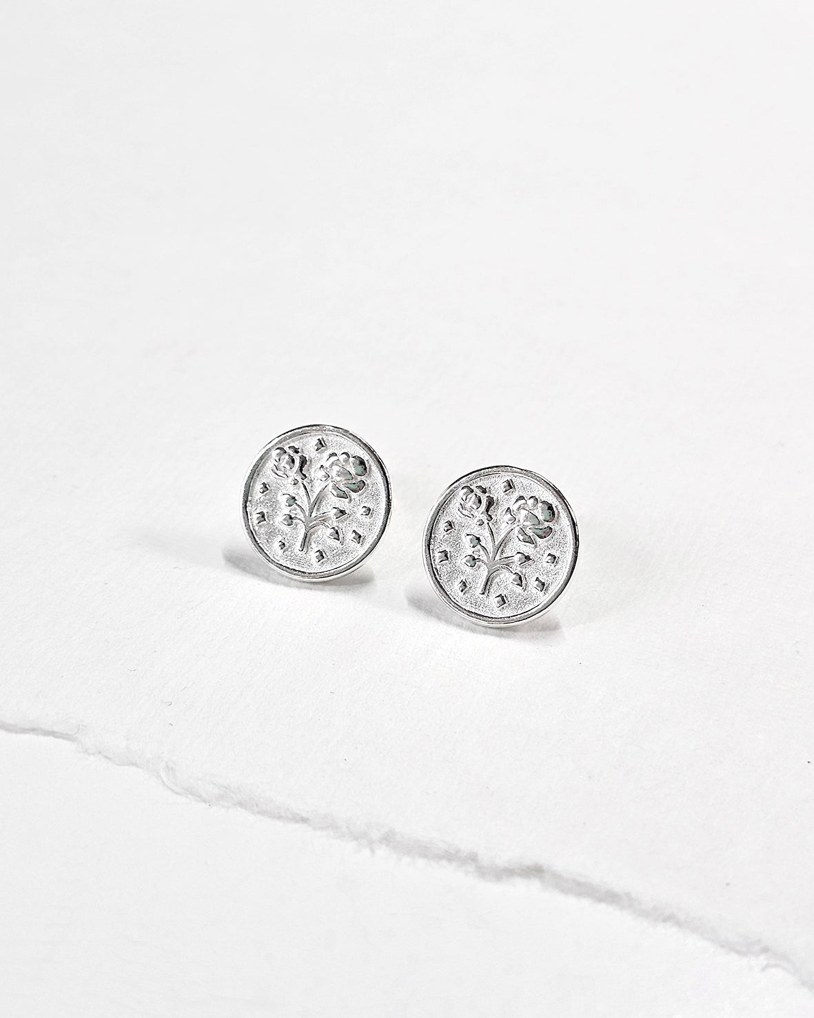 Fleur Coin Stud Earrings