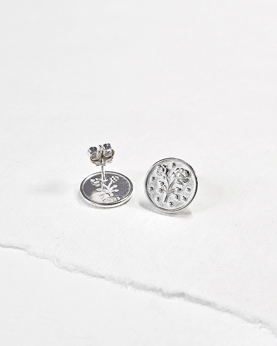 Fleur Coin Stud Earrings