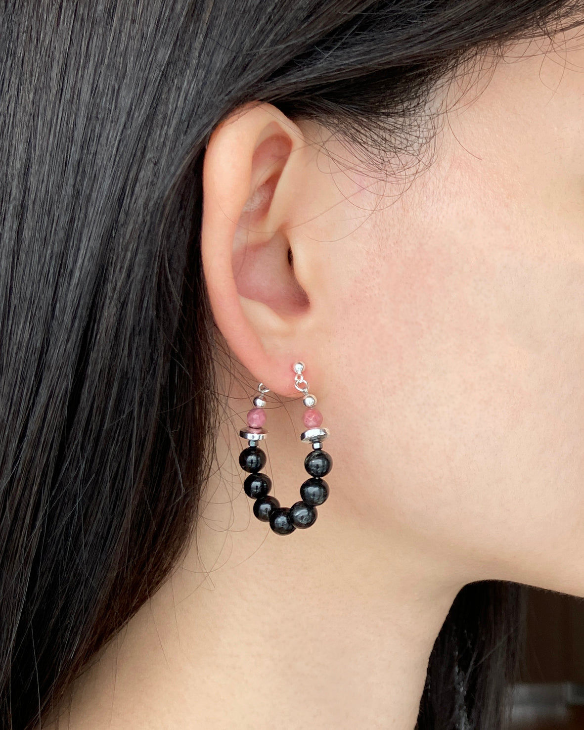Inky Hoop Earrings
