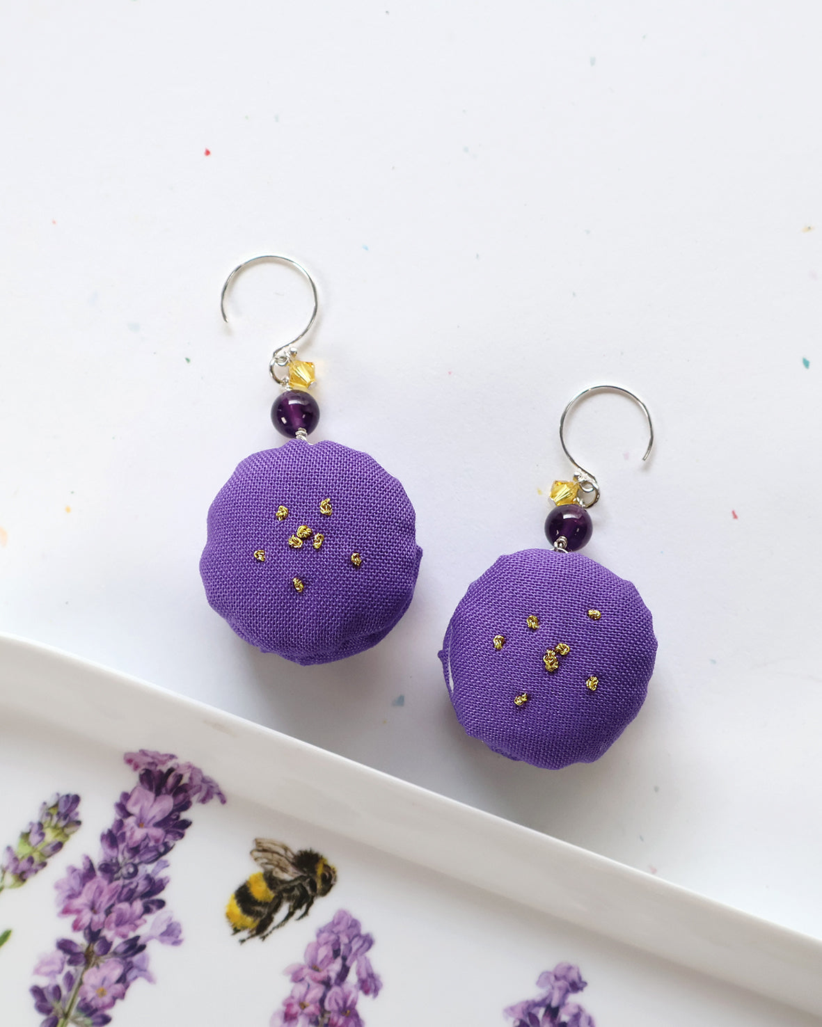 Lavender Macaron Earrings