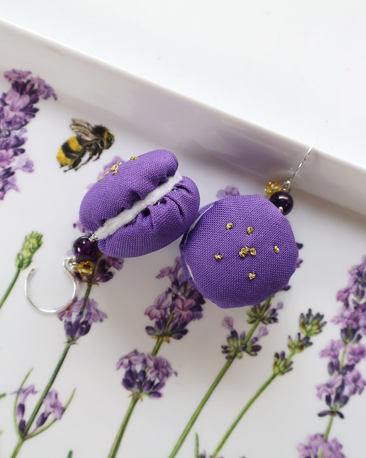 Lavender Macaron Earrings