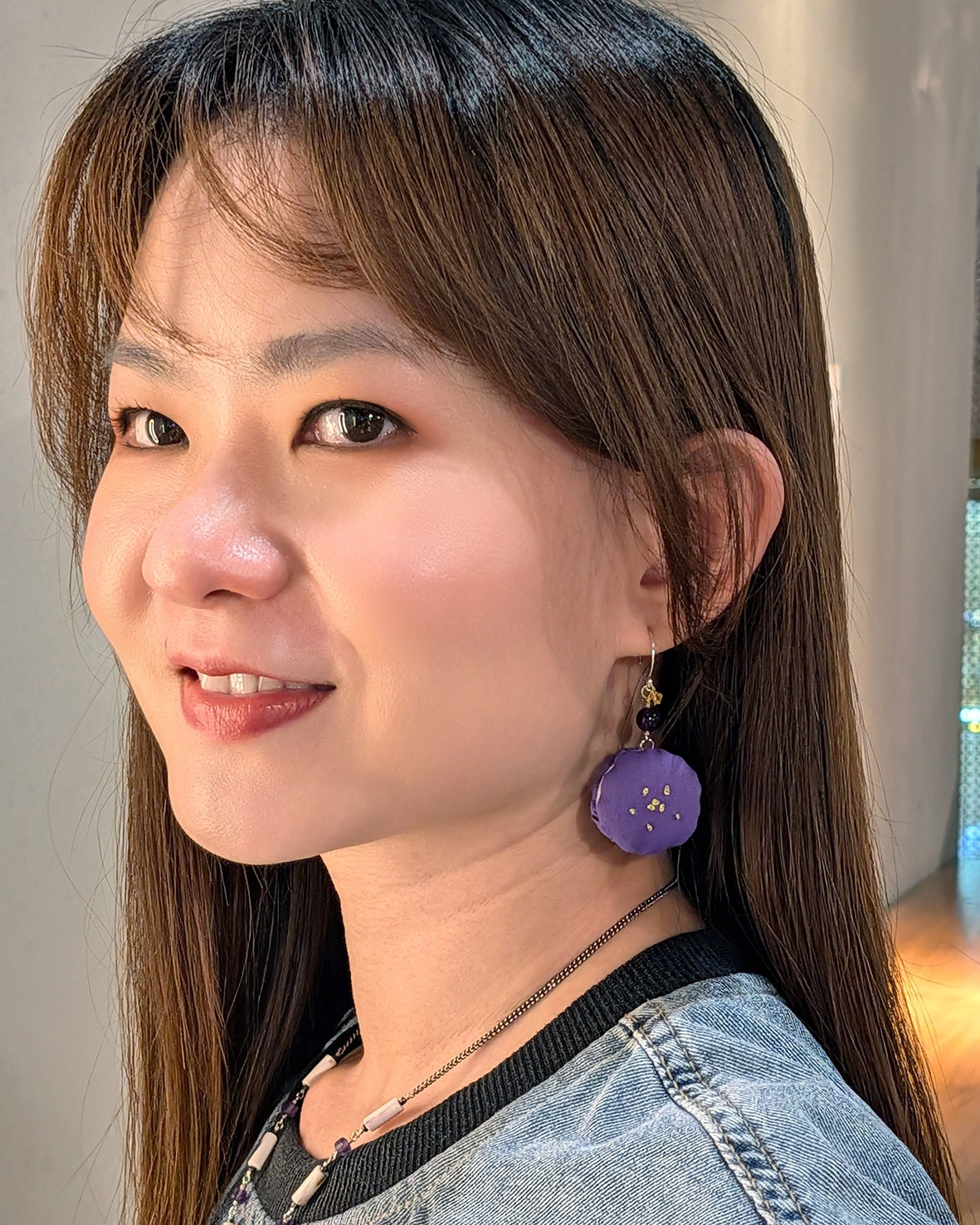 Lavender Macaron Earrings
