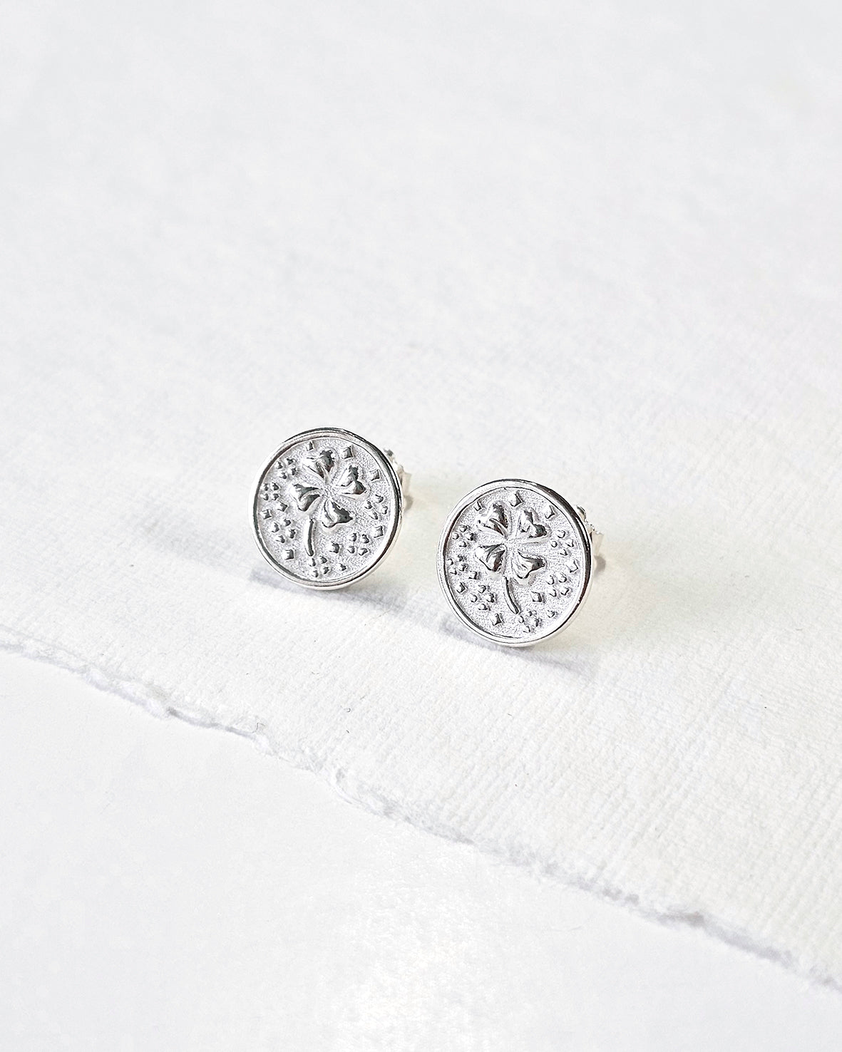 Lucky Coin Stud Earrings