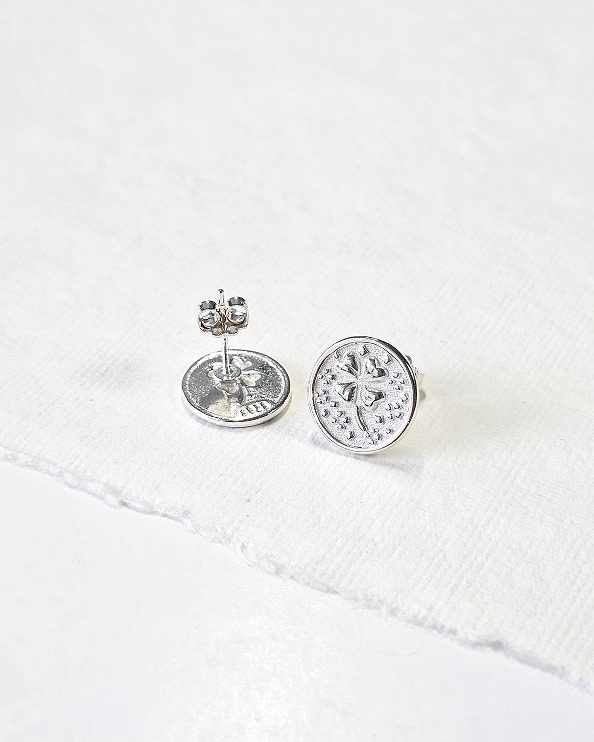 Lucky Coin Stud Earrings