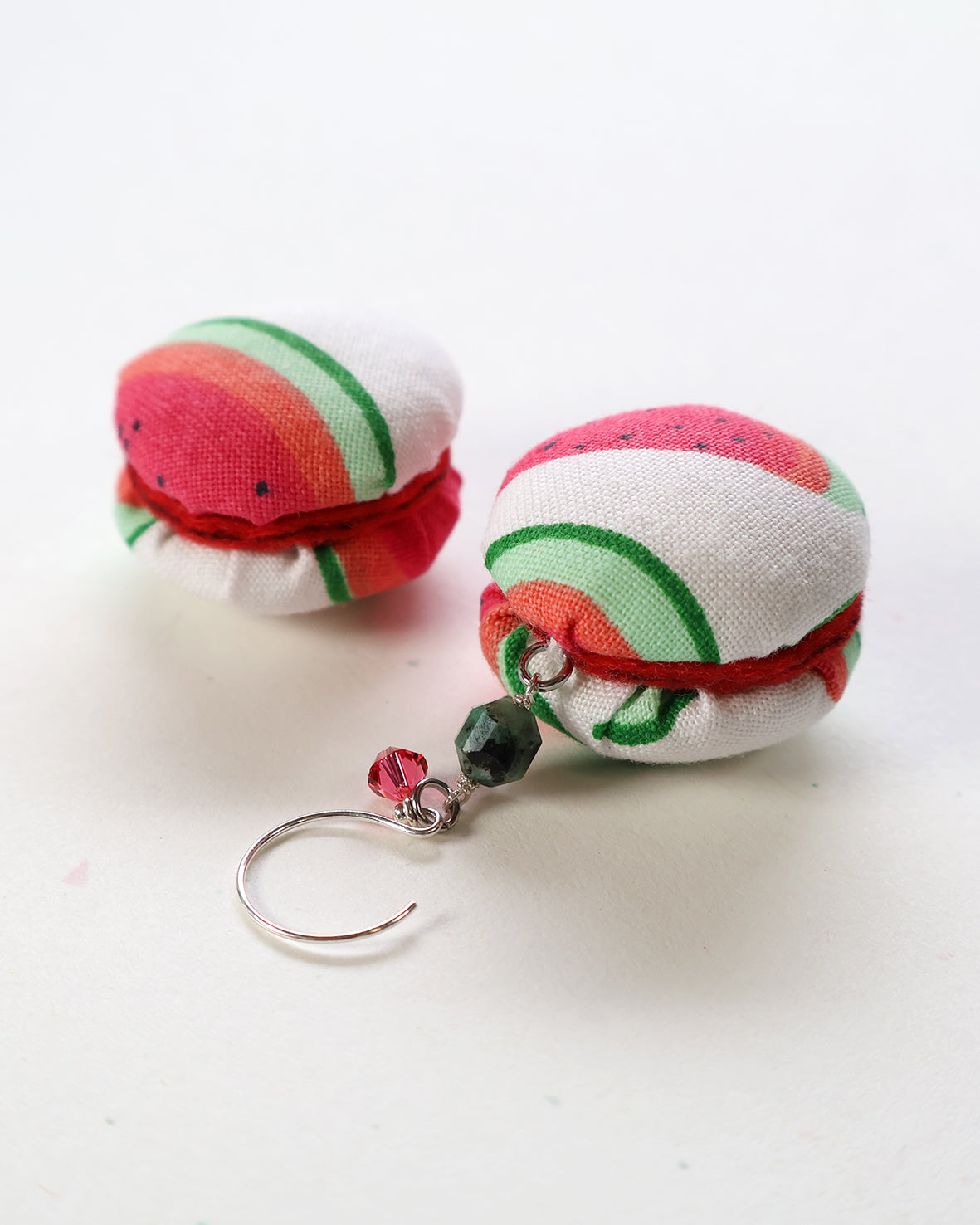 Watermelon Macaron Earrings