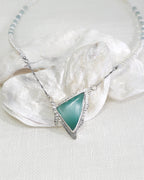 Wing of Green Angelite Necklace