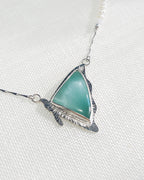 Wing of Green Angelite Necklace