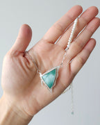 Wing of Green Angelite Necklace