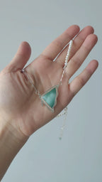 Wing of Green Angelite Necklace