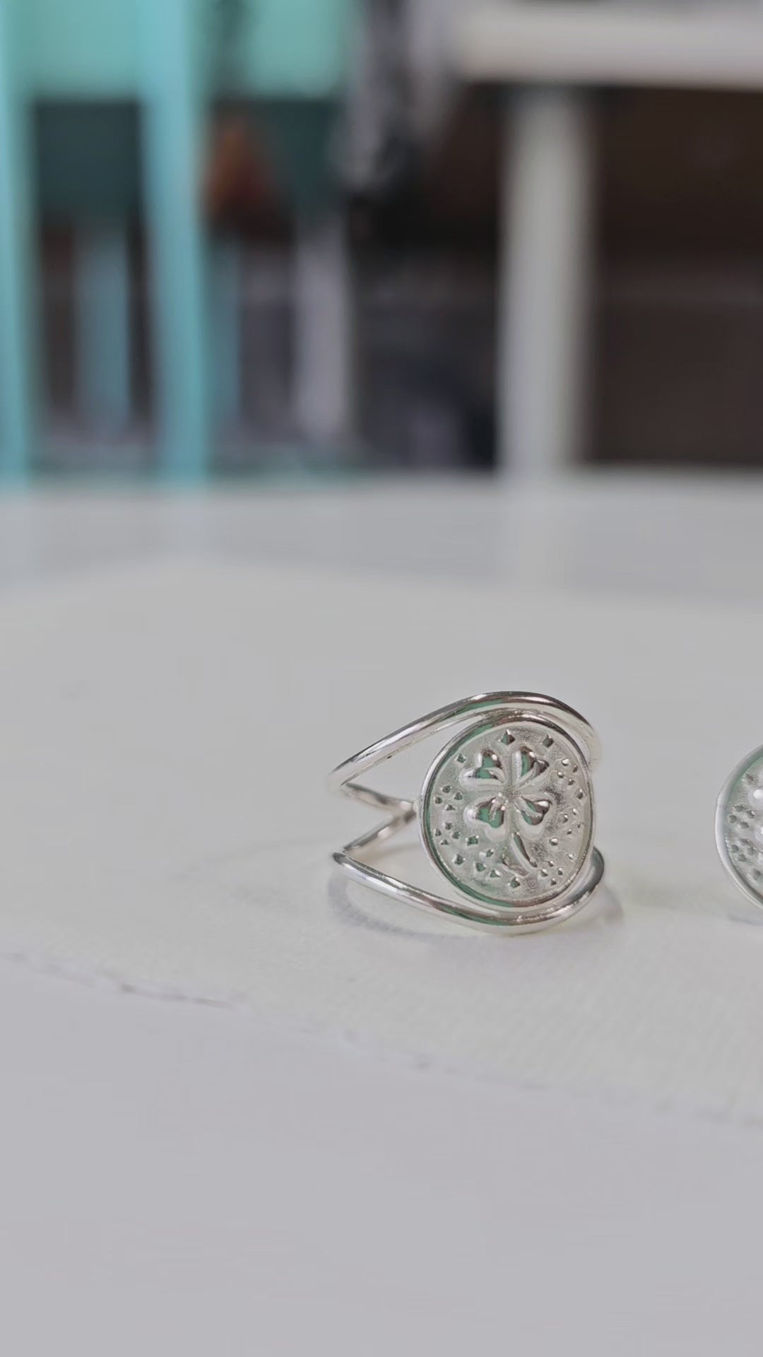 Lucky Coin Stud Earrings
